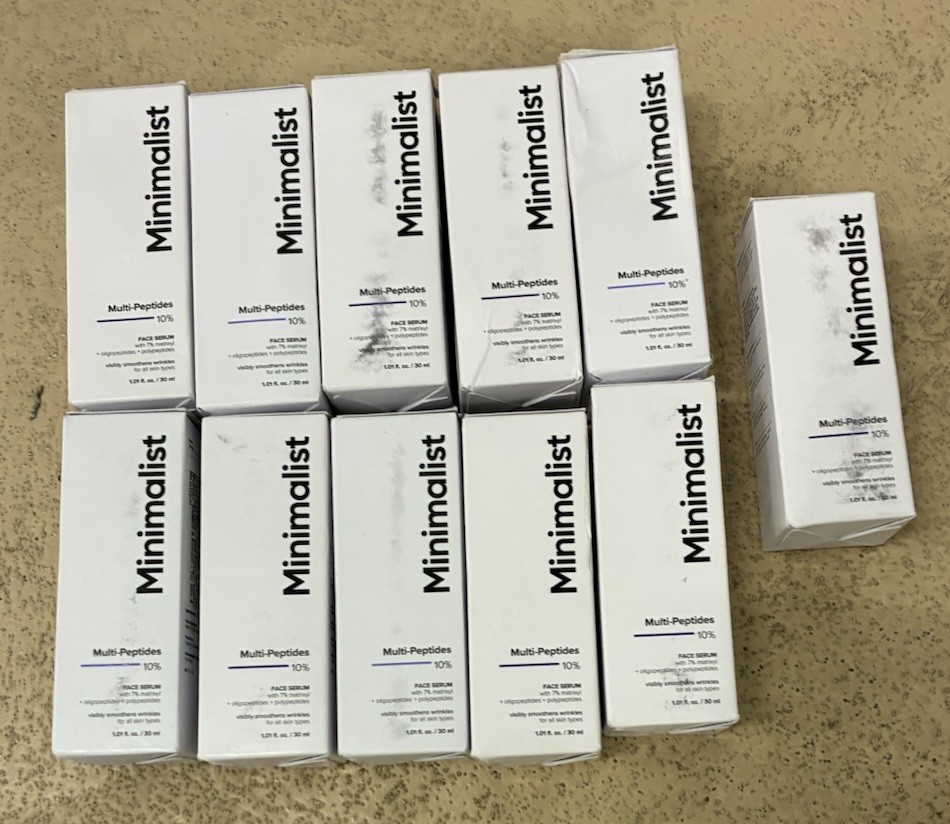11 x Minimalist Multi Peptides 10% Face Serum All Skin Types 30ml 1 .01oz 03/26
