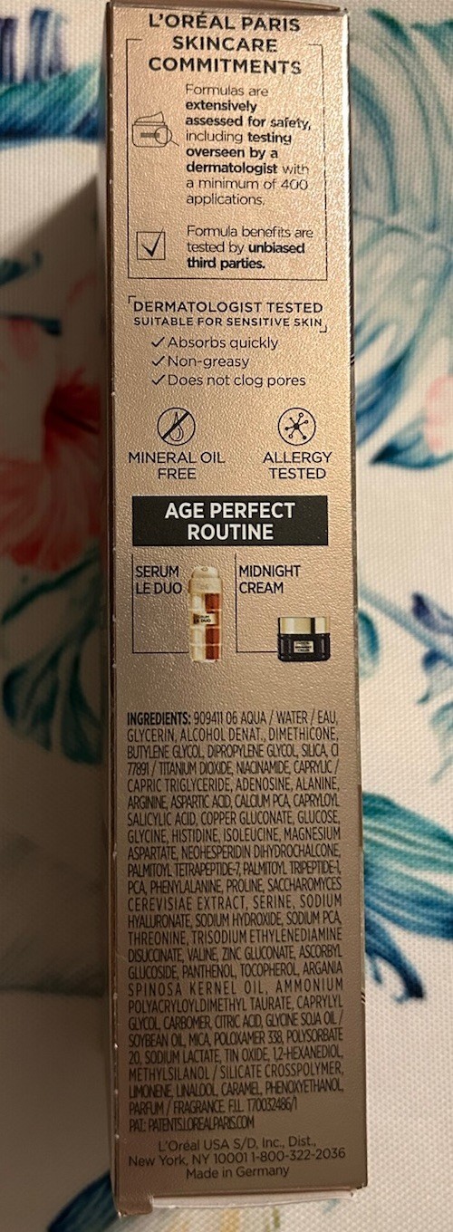 L’Oréal Paris Age Perfect- Age Defying Serum Vitamins B3 C Firmness 1.0 fl oz