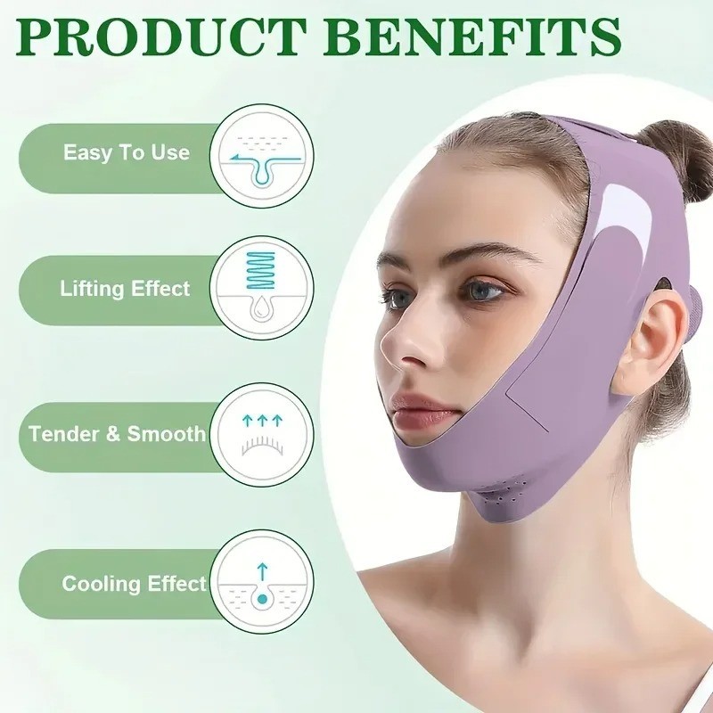 Overnight Face Lift Band Graphene Fiber Double Chin Reducer Jawline Shaper Reusa