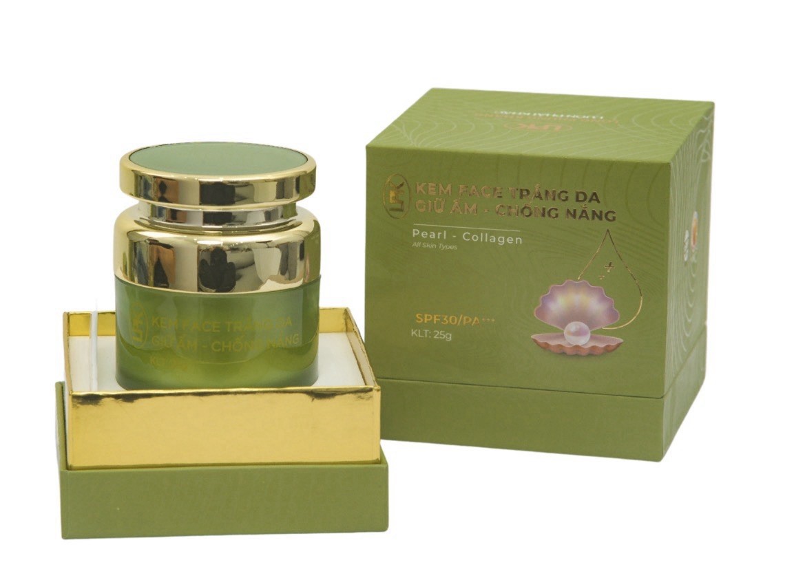 Pearl Collagen – Kem Face Trang Da, Giu Am, Chong Nang (SPF30/PA+++, 25g)