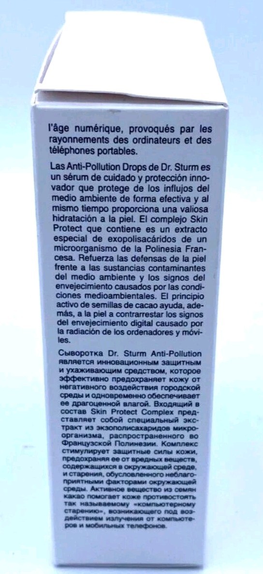 DR. BARBARA STURM ANTI-POLLUTION DROPS NEW IN BOX 1 OZ. AUTHENTIC 100%