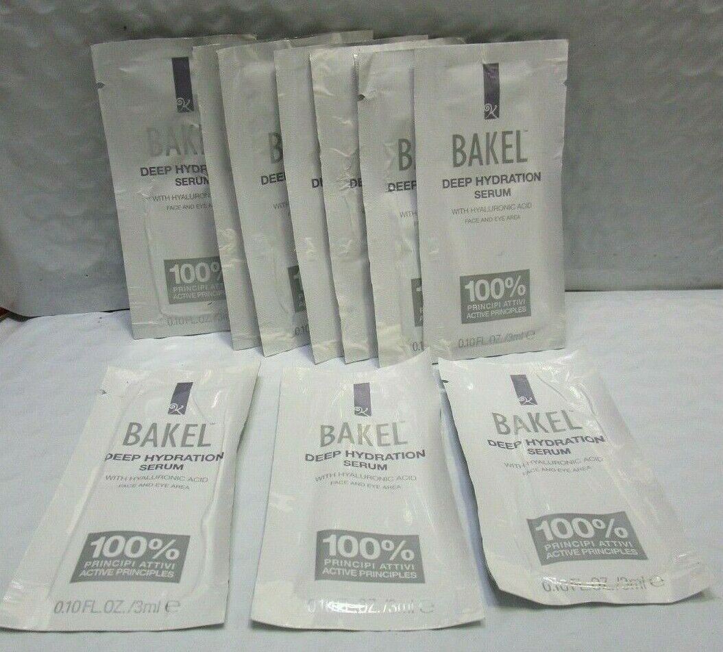 BAKEL DEEP HYDRATION SERUM FOR FACE AND EYE AREA 0.10 OZ EACH NWOB LOT OF 10