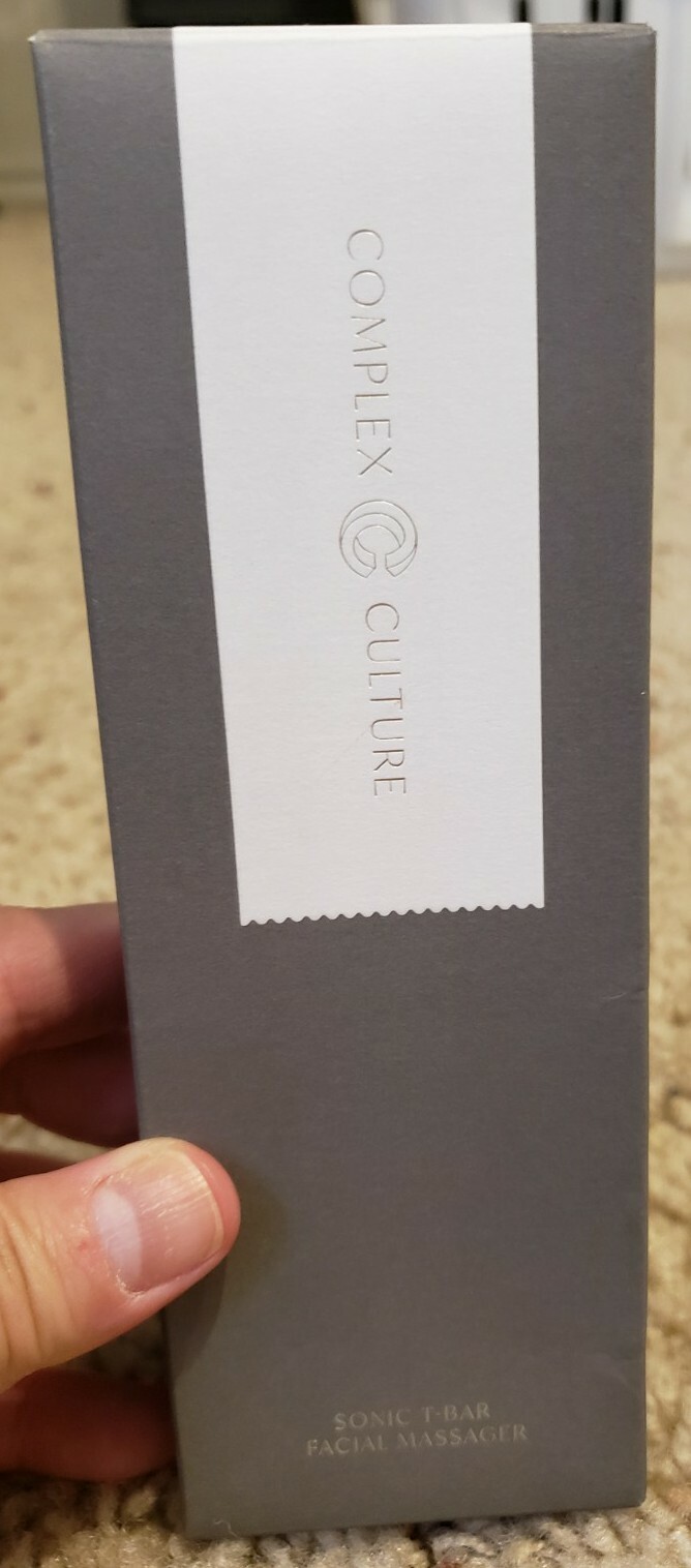 NIB COMPLEX CULTURE Sonic T-Bar Luxury Facial Massager Reduce Puffiness Tones