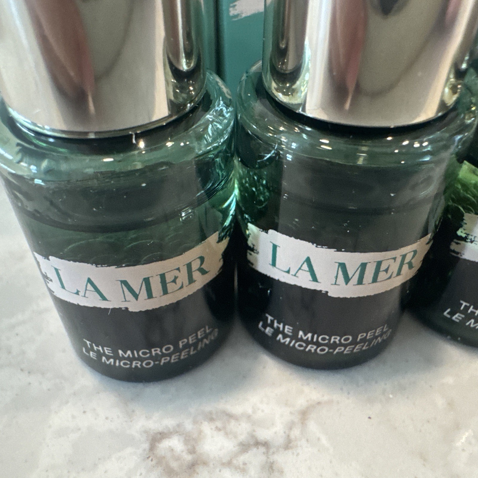 3 x La Mer The Micro Peel Treatment Deluxe Sample Size .17oz, 5ml New in Box