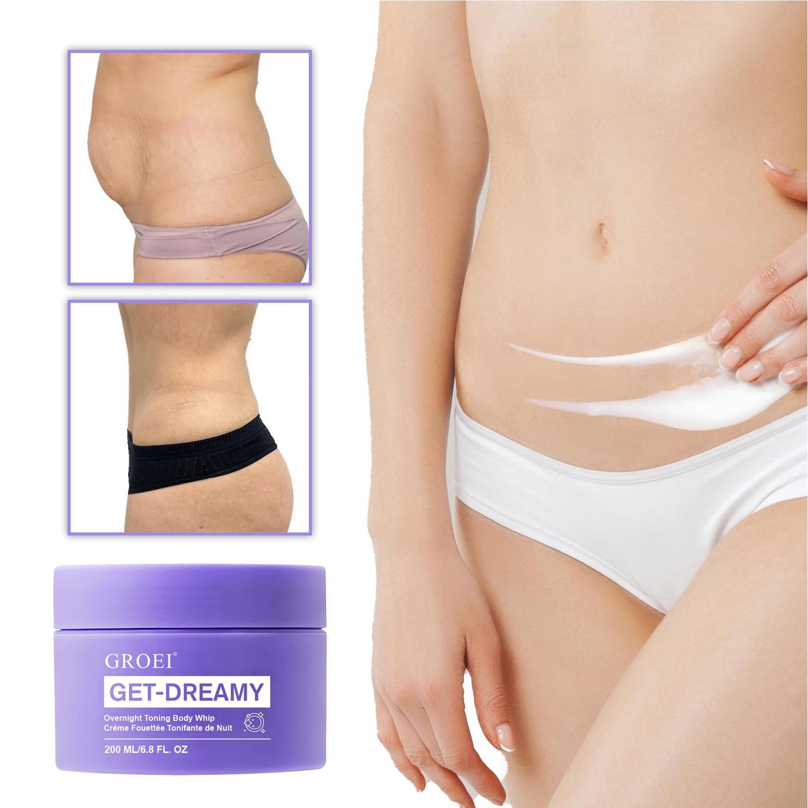 GROEI Get-Dreamy Overnight Toning Body Whip – 6.8 fl oz/200 ml – New Sale