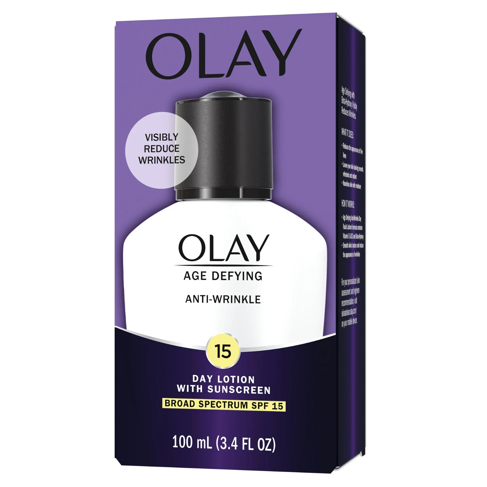 Olay Age Defying Anti Wrinkle Day Face Lotion SPF 15 3.4 fl oz (3 Pack)