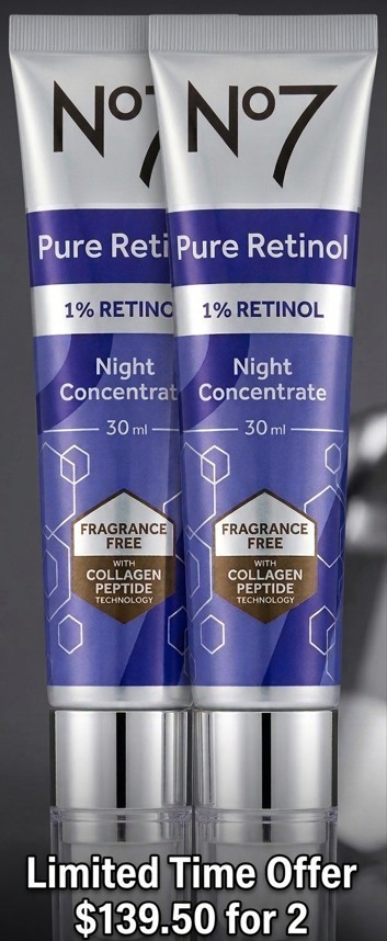 NO7 Advanced Retinol 1.5% Complex Night Concentrate, 1 fl oz. 2x