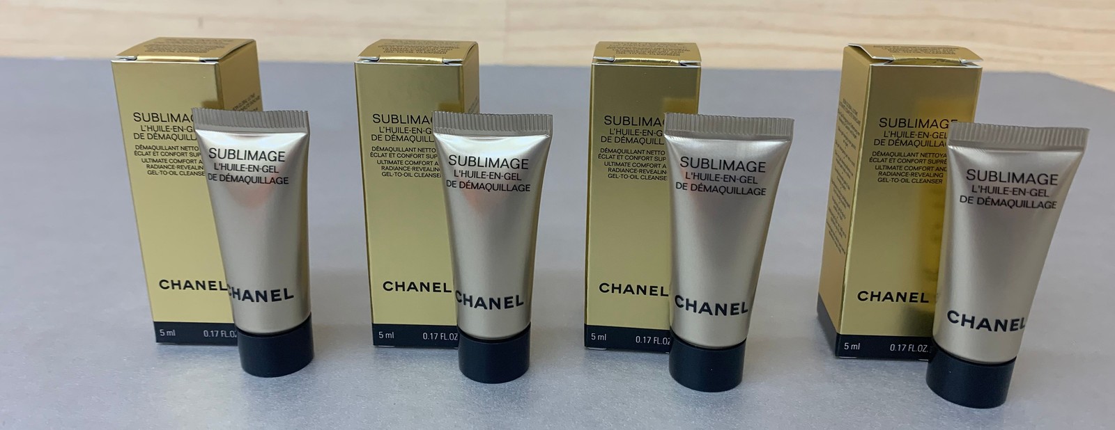 4x Chanel Sublimage L’huile-en-Gel De Demaquillage Gel-to-Oil Cleanser 0.17fl oz