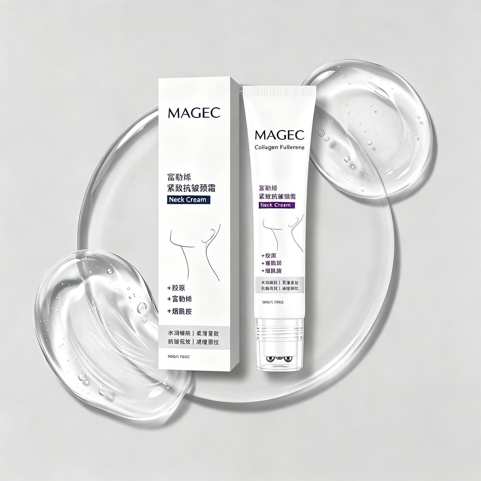 5PCS Magec Collagen Fullerene Neck Cream – Neck Skincare with Collagen
