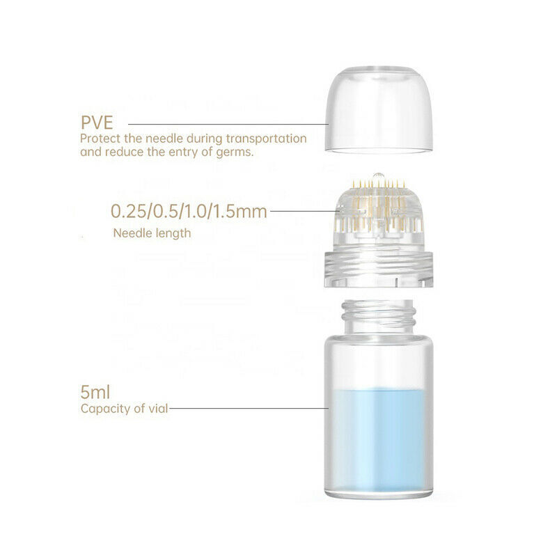 New 0.25/0.5/0.6/1.0/1.5mm Replacement Parts Roller With Skin Therapy Beauty Spa