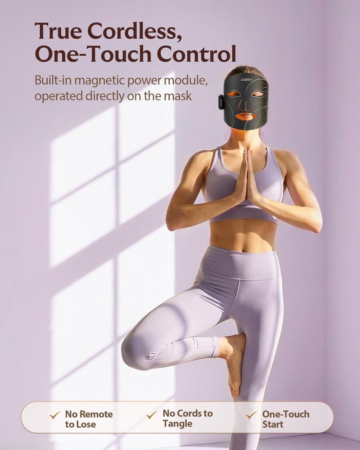 Red Light Therapy Mask 7-Color LED Face and Neck Light Therapy with 850nm NIR