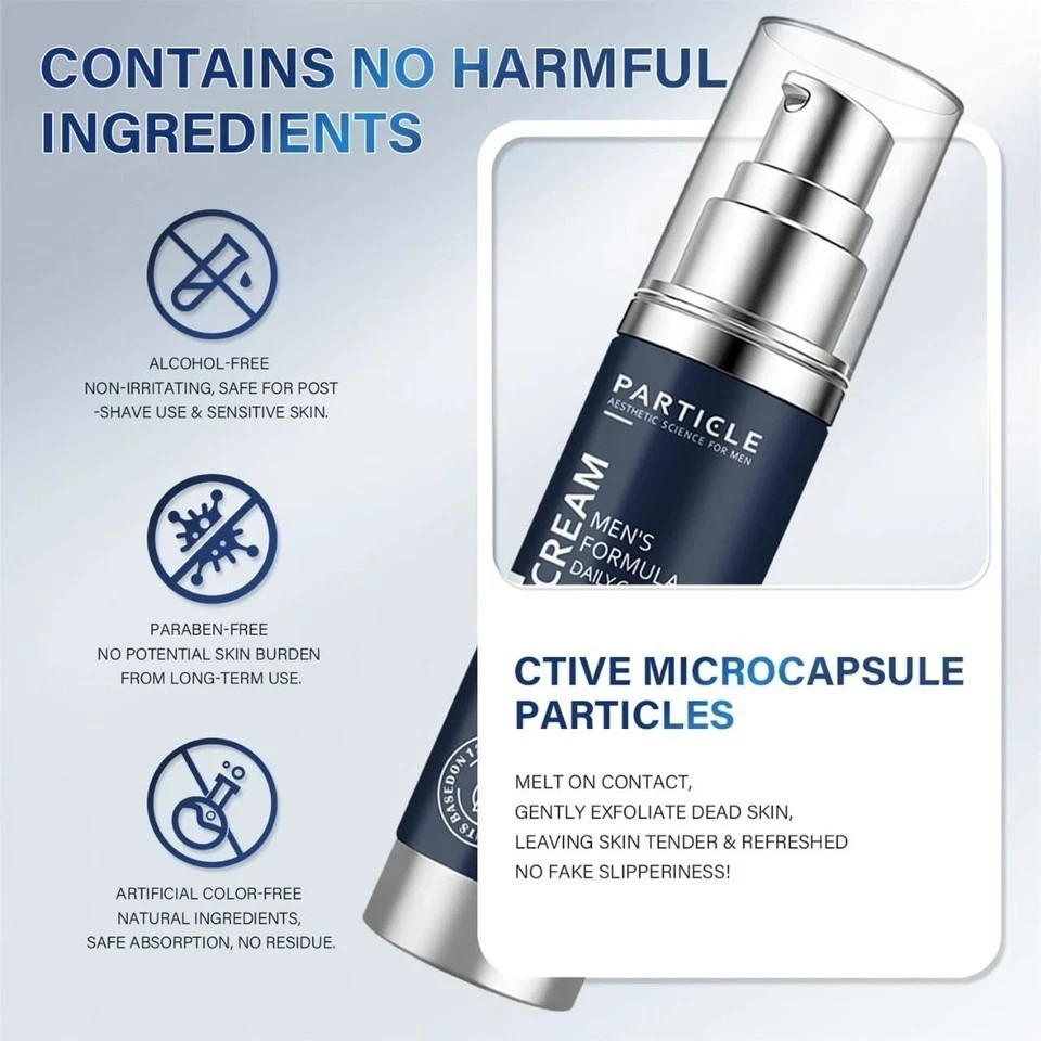 Particle Face Cream for Men – 6 in 1 Anti-Aging Treatment Upgrade your skincare
