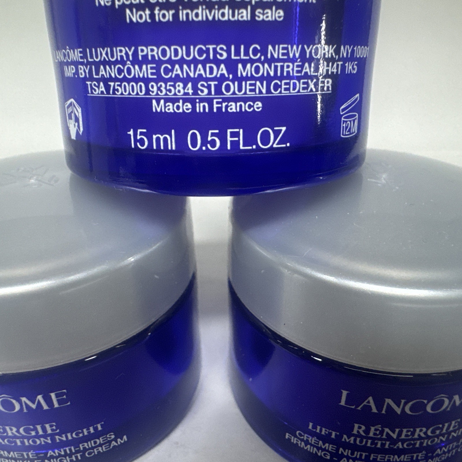 3 Lancome Renergie Lift Multi Action Firming Anti Wrinkle Night Cream .5 OZ