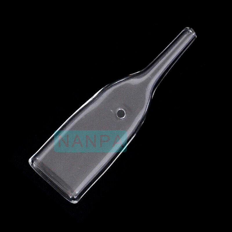 5 Pieces Flat Ventouse Glass Tube Replacement For Vacuum Spray Facial Equipment