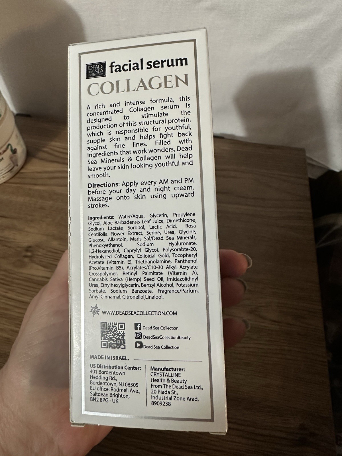 Dead Sea Collection Anti-Wrinkle Collagen Face w/ Dead Sea Minerals 1.69 oz