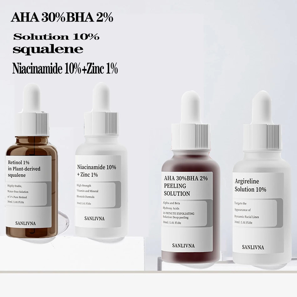 AHA BHA Exfoliating & Niacinamide Serums Set for Clear, Hydrated Skin
