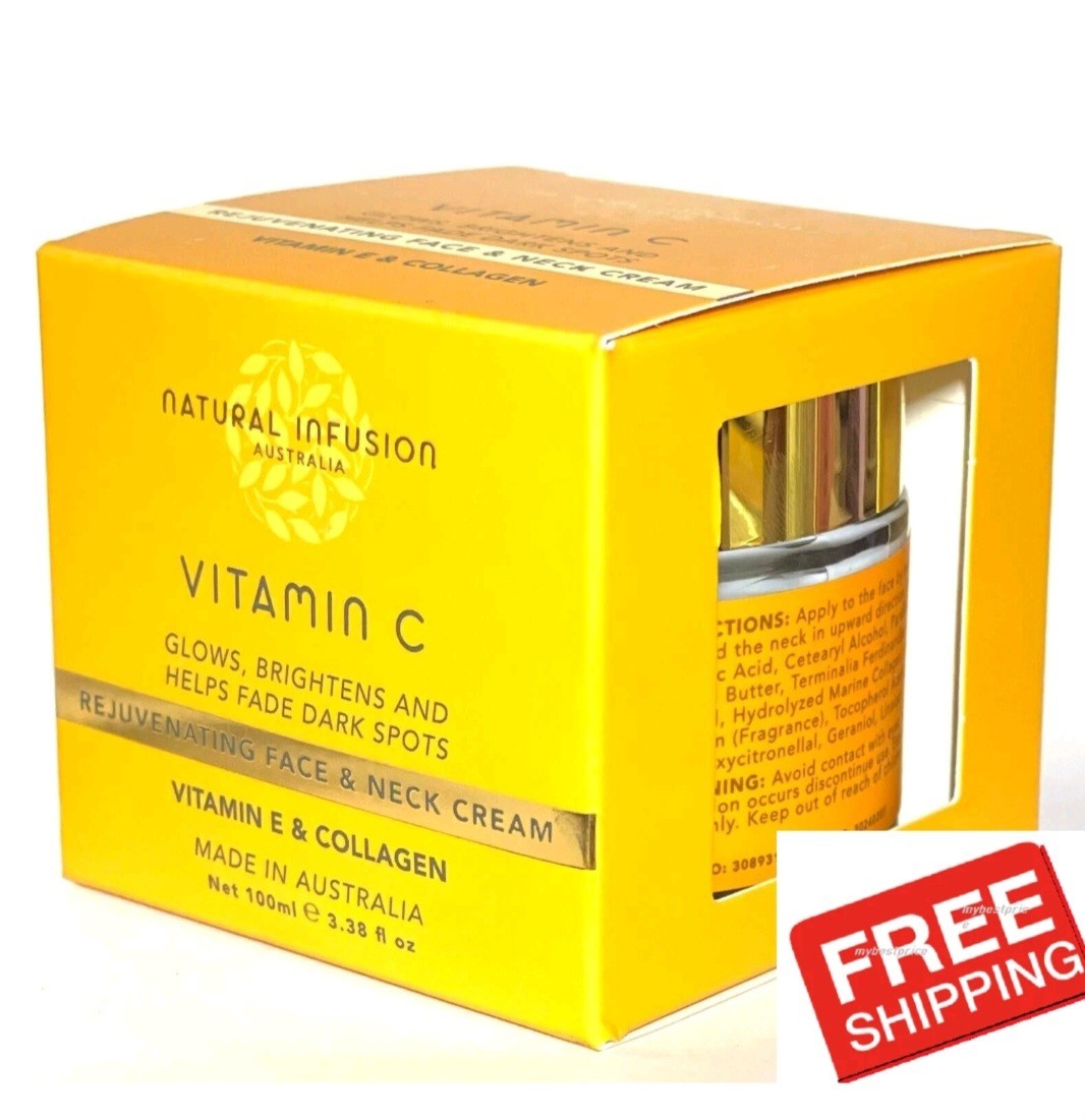 Natural Infusion Vitamin C Rejuvenating Face Cream Vitamin E Collagen 3.38 fl oz