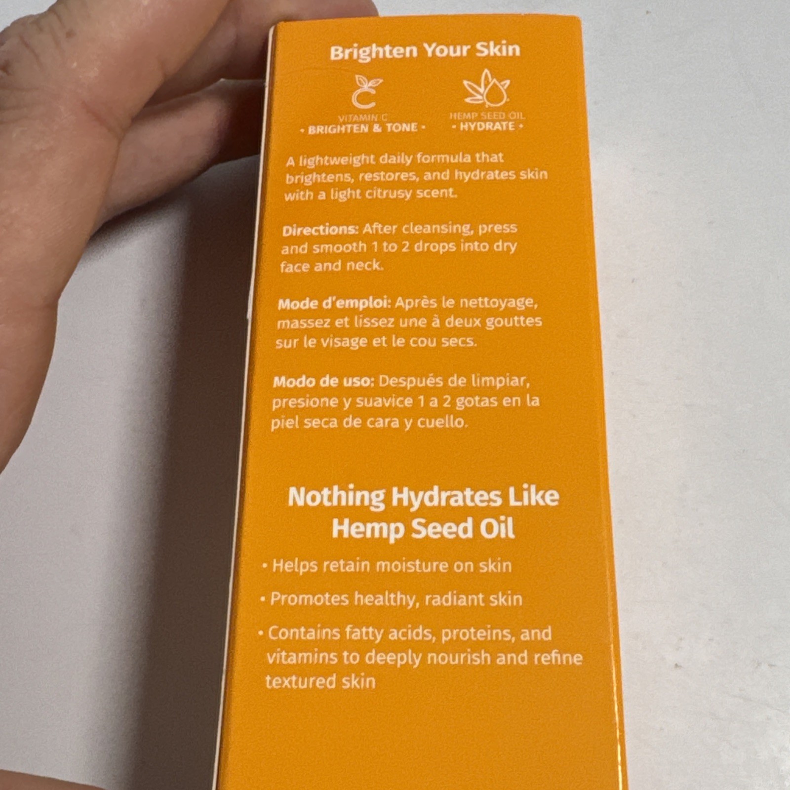Hempz Brightening Day Serum Citrus Blossom Vitamin C Hemp Seed Oil 1 oz Sealed