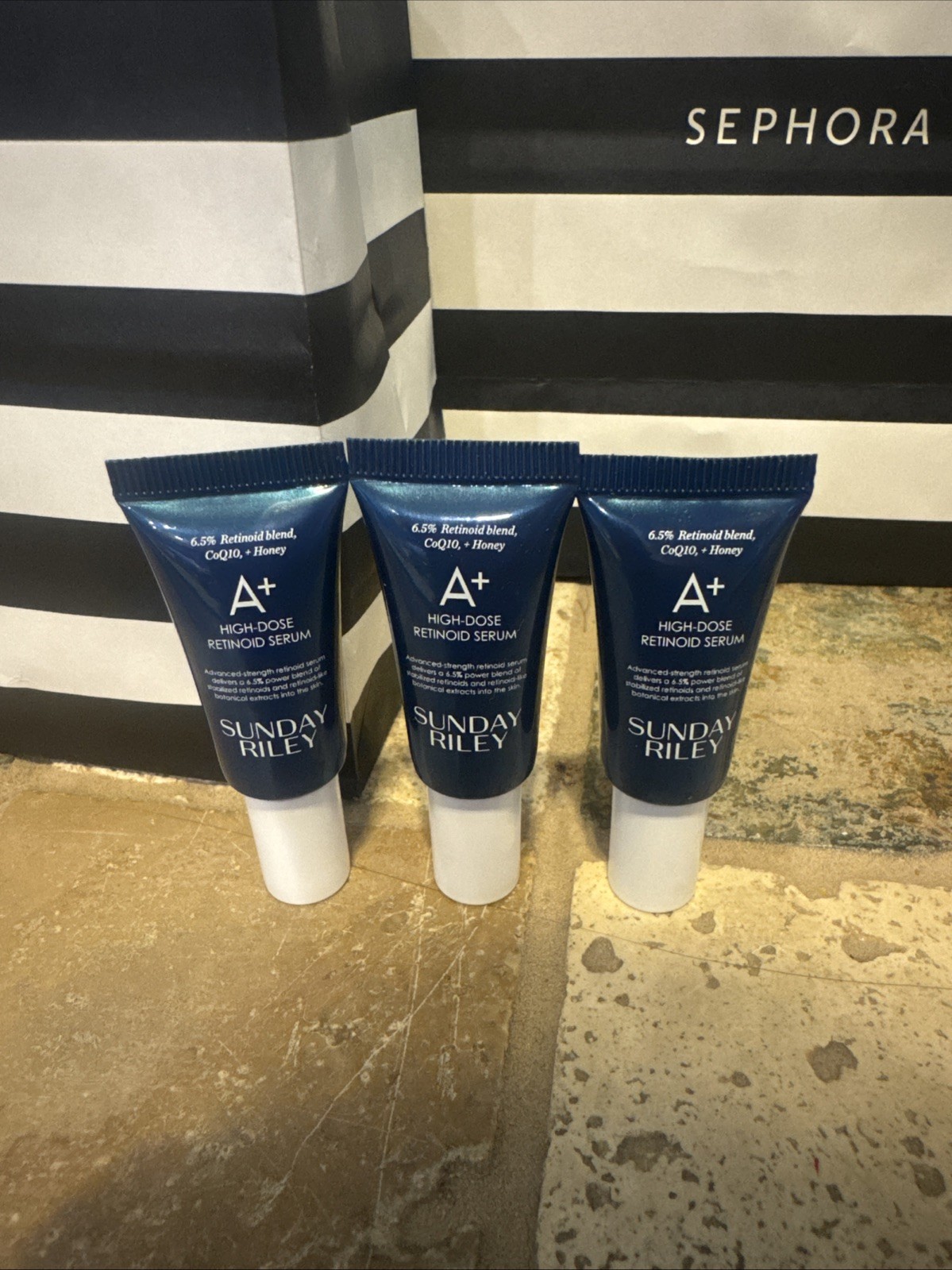 Set of 3 A+ Sunday Riley High-Dose Retinoid Serum Travel Size 0.17 oz 5ml