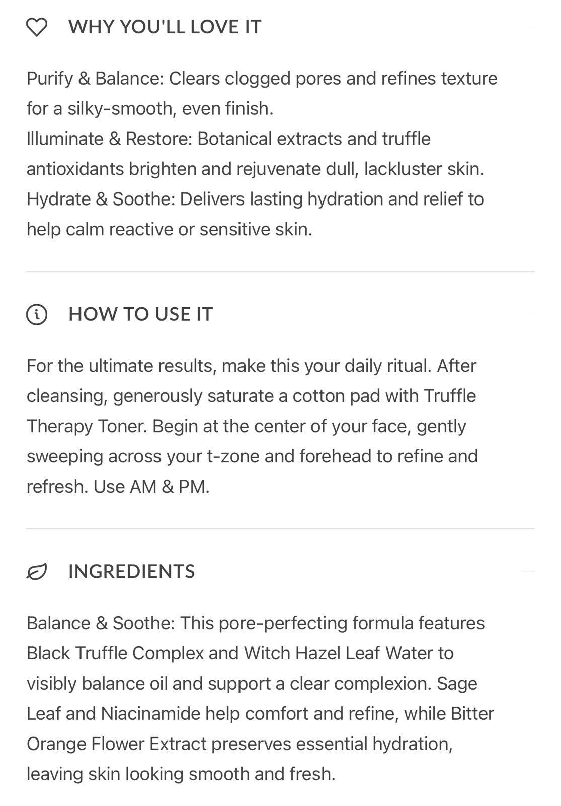 Skin & Co Roma Truffle Therapy Face Toner 1oz/30ml Travel Size