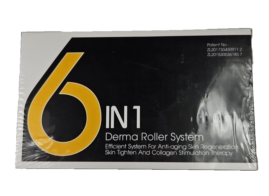 6 in 1 Derma Roller Skincare Kit Titanium Micro Needle Roller for Face and Body