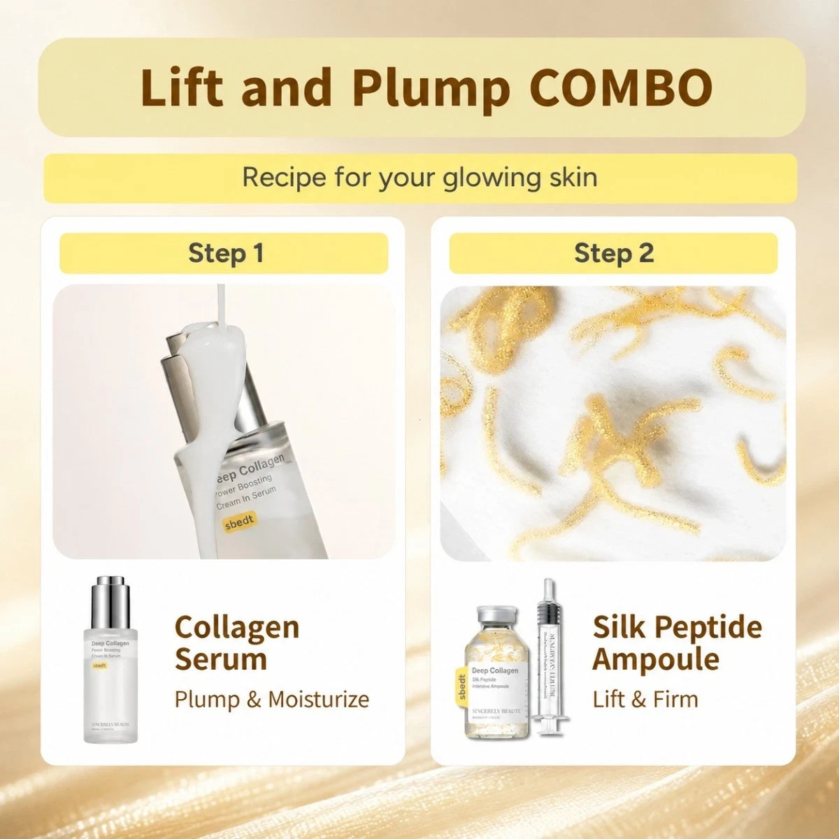 Sungboon Editor Collagen Lift Combo, Anti-Aging Ampoule & Serum
