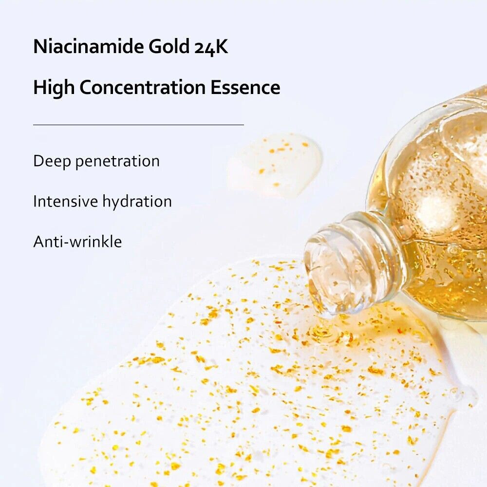 Nicotinamide Liquid 24K Gold Anti Aging Moisturizer with Hyaluronic Acid