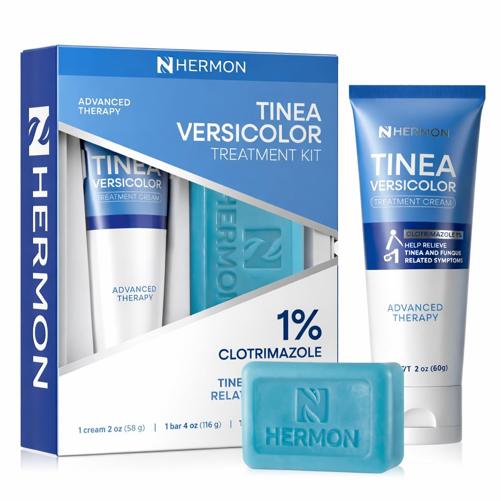 Hermon Tinea Versicolor Treatment Cream & Soap: Clinically Proven Cream for Athl