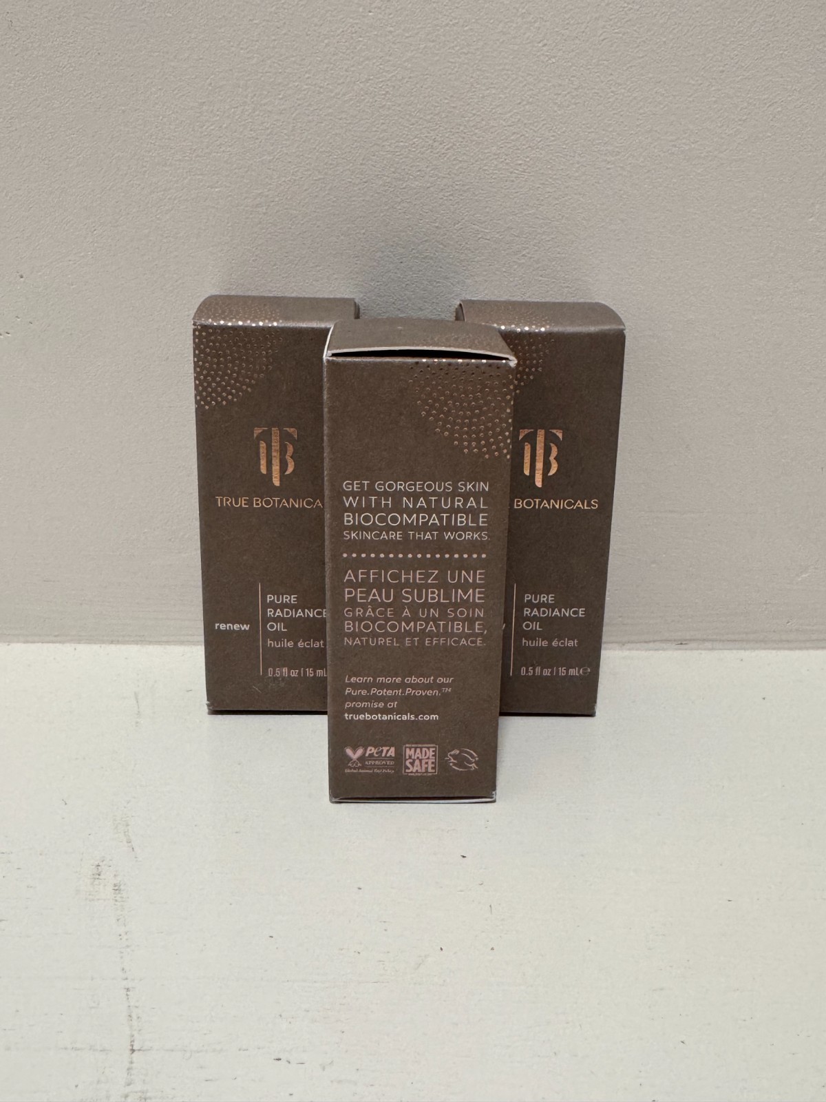 True Botanicals Renew Pure Radiance Oil 0.5 oz Lot of 3 Unused 2024 Stock