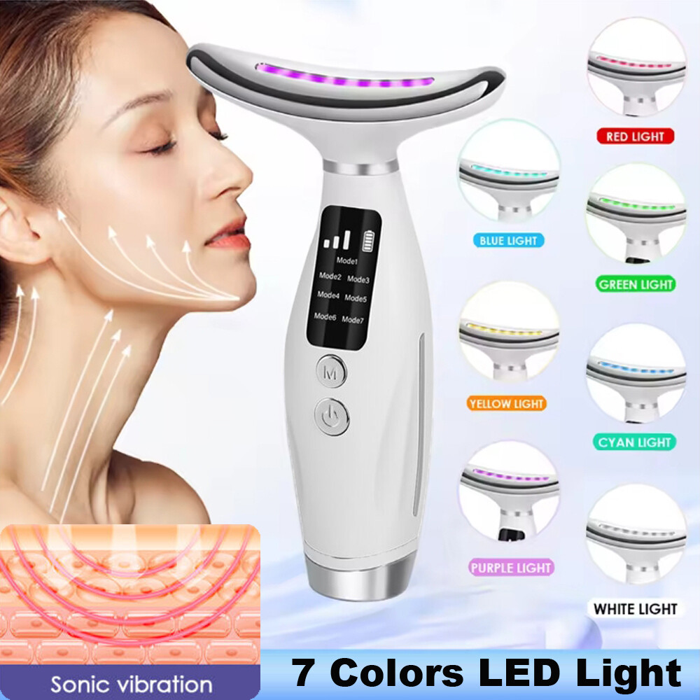 7 Colors Face Neck Lifting Beauty Device LED Photon Therapy Skin Tighten Device