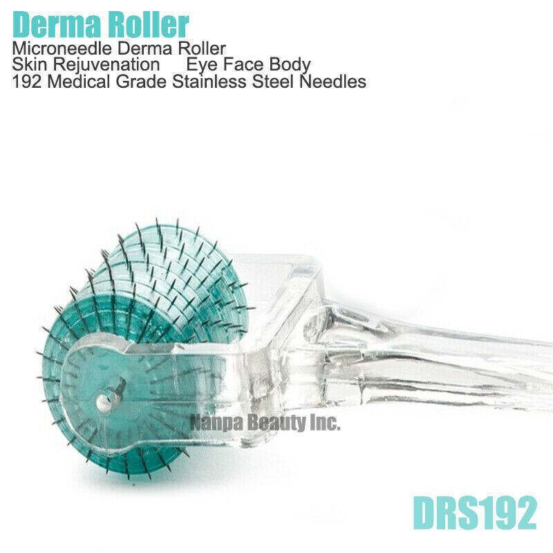 DERMA SKIN ROLLER 192 PINS TITANIUM THERAPY ANTI AGEING HAIR LOSS DEVICE USA