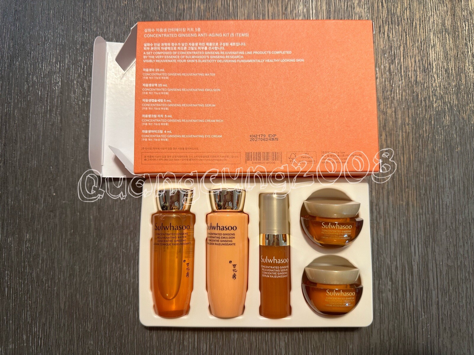 Sulwhasoo Concentrated Ginseng Anti Aging Kit (5 Items) Anti Wrinkle.Newest Vers