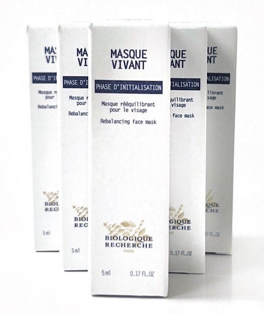 Biologique Recherche MASQUE VIVANT Travel Sz (5ml x 5 = 25mL TOTAL!) NEW / AUTH