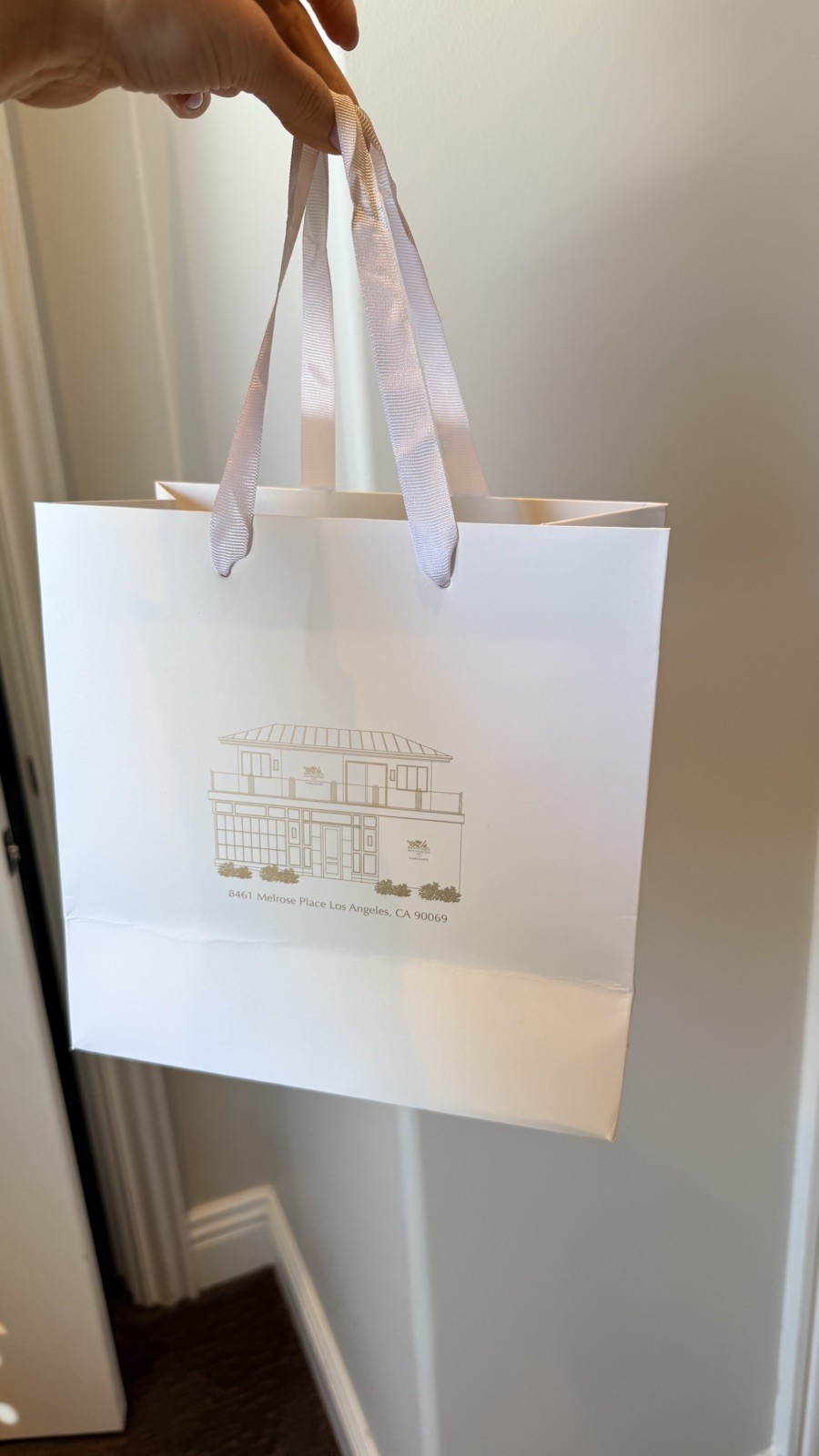 Gift bag paper Biologique Recherche Paris skincare high end cosmetic box wrap
