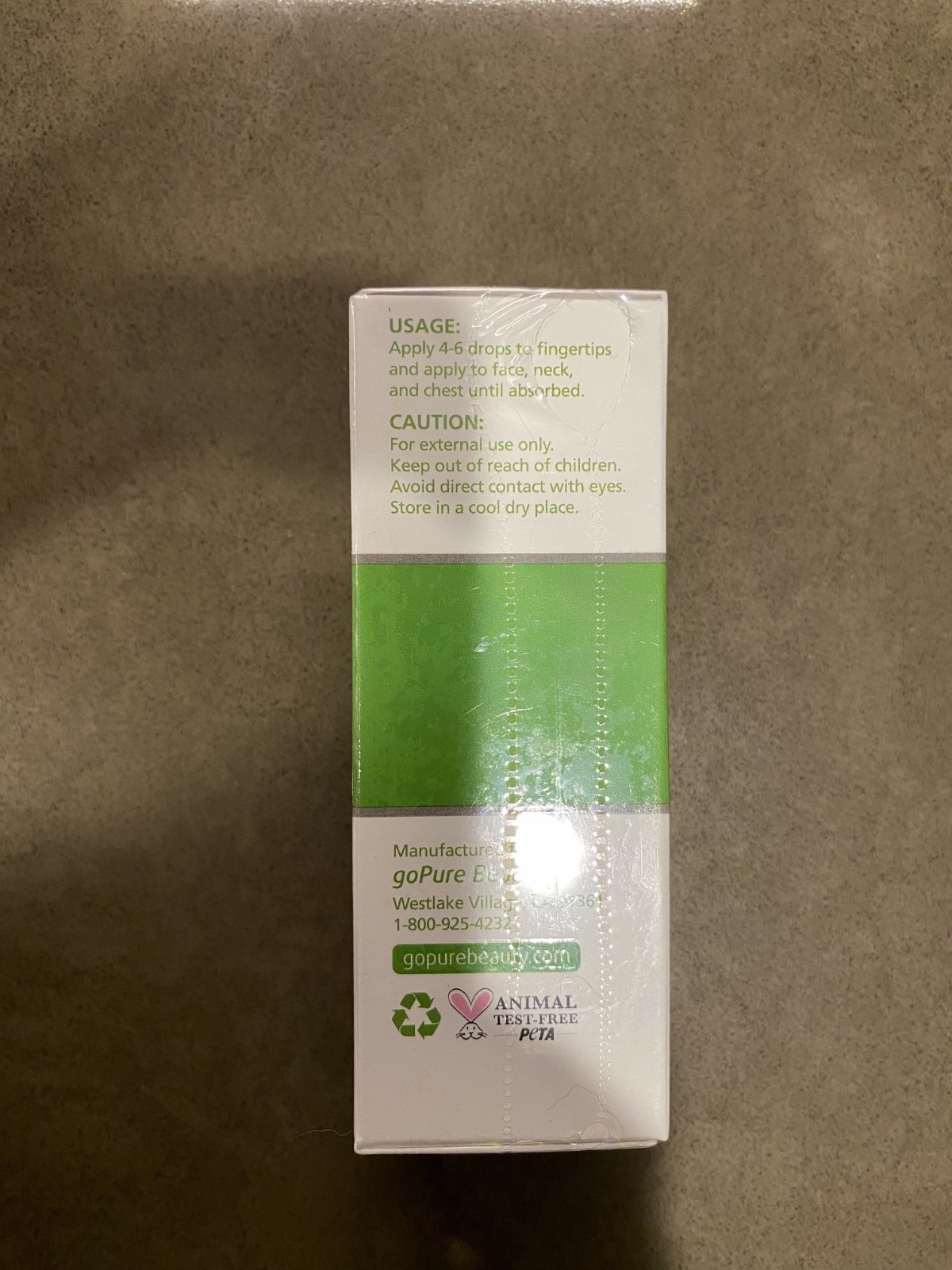 GoPure Actives Hydrate Smooth Serum Hyaluronic Acid 1fl oz/30ml FULL SIZE BOXED