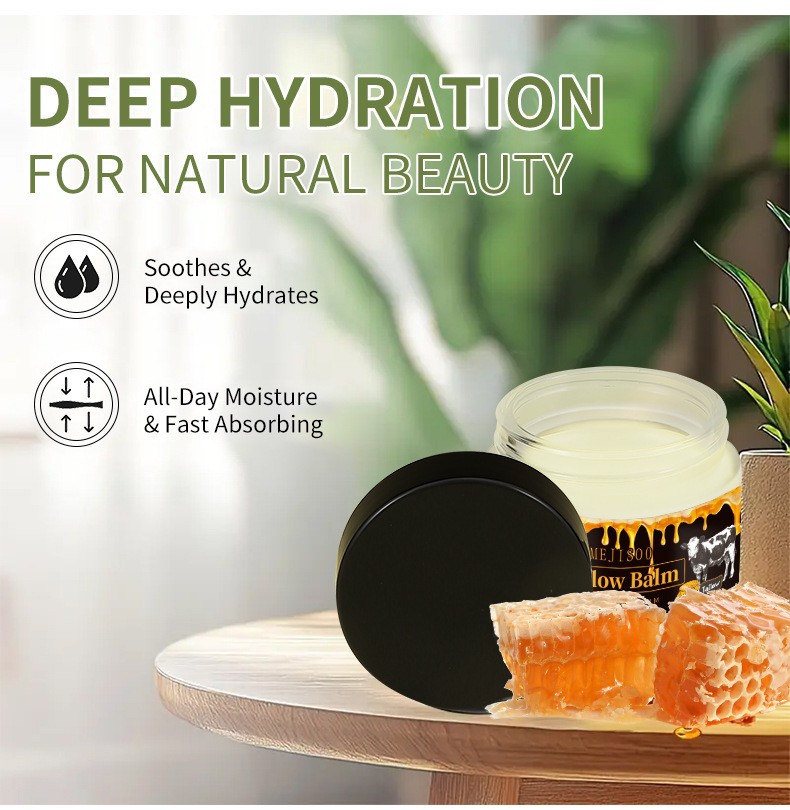 30G Organic Beef Tallow Balm Raw Honey Citrus Moisturizing Cream Face & Body New
