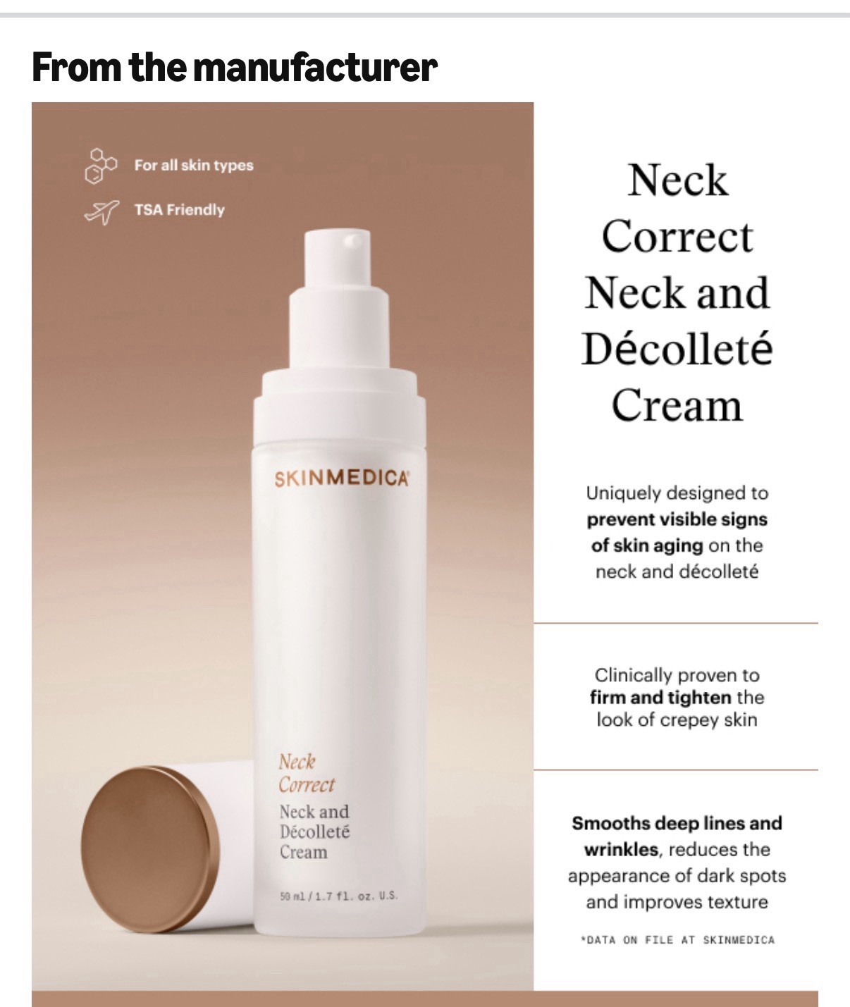SkinMedica Neck Correct Neck and Decollete Cream 50ml 1.7oz NEW & SEALED