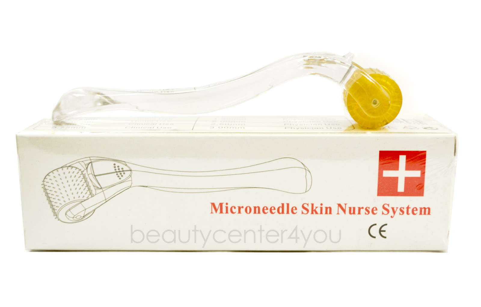 192 Needles Golden Derma Micro Needle Skin Roller 0.25mm Anti-aging, Face, Acne