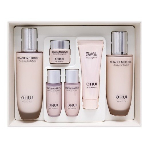 OHUI Miracle Moisture 2pcs set skin softener, Emulsion Anti aging Ceramide
