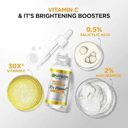 Garnier Skin Naturals Glow Serum 30ml 1.01 Fl Oz Transparent Skin Care Agent