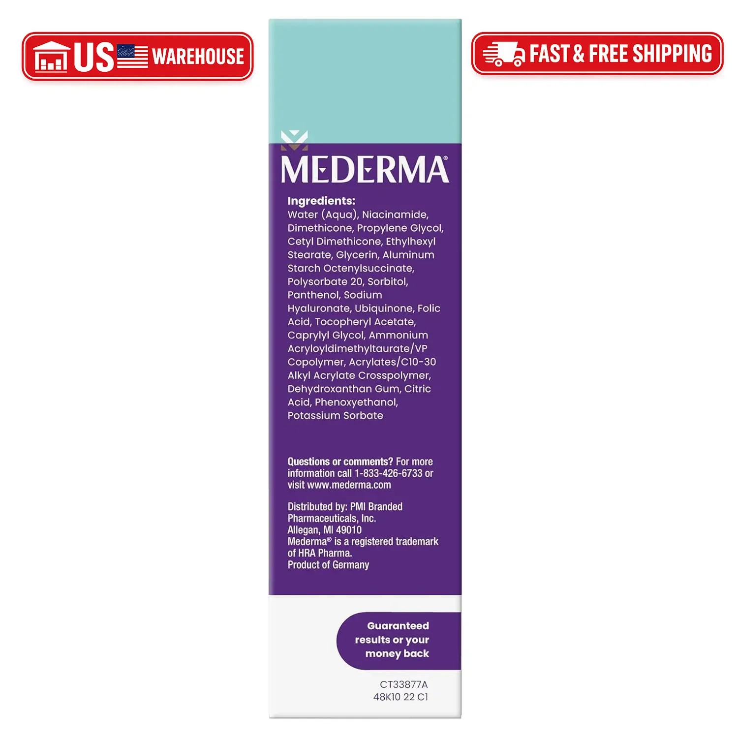 Mederma Scar Serum – Triple-Action Formula with Vitamin E, Hyaluronic Acid & Nia