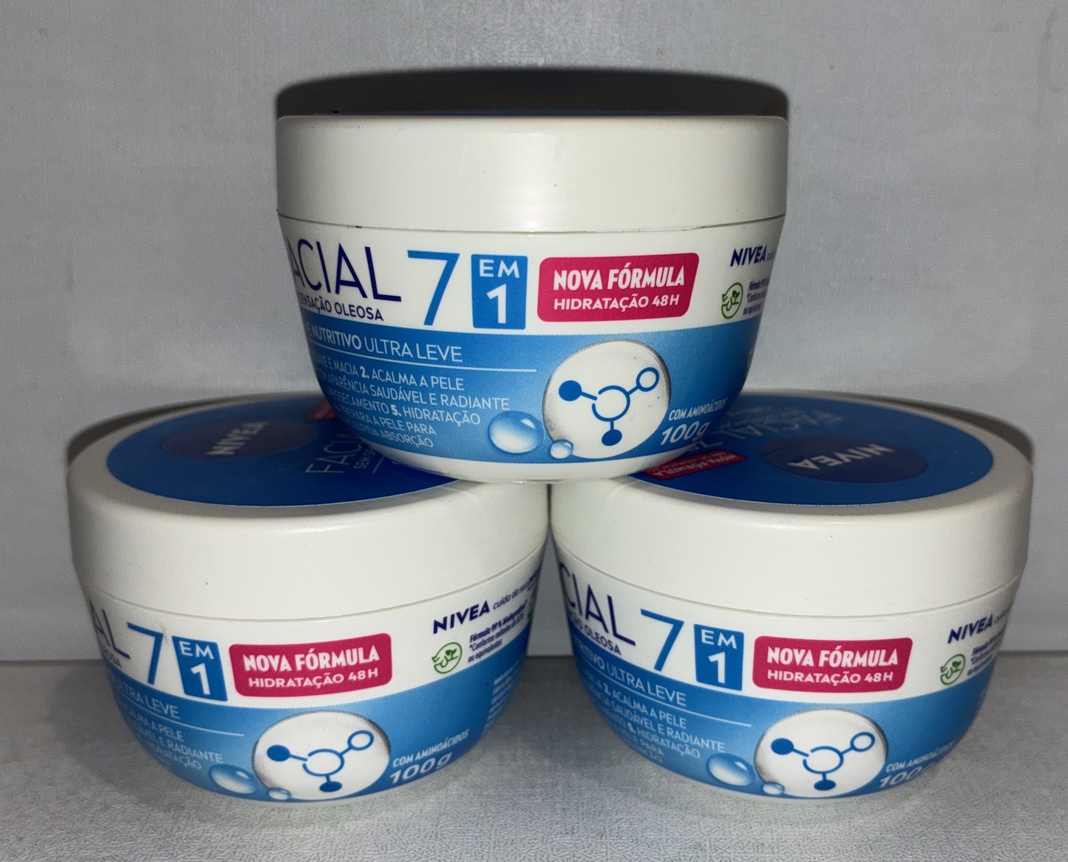 Lot Of 3-Nivea Facial cream7 in 1 nourishing care 100g Each/ New, Exp 04/2028