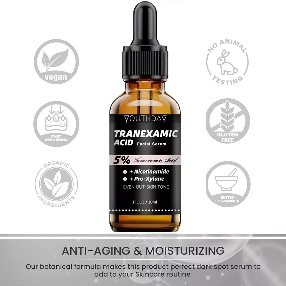 5% Tranexamic Acid Serum for Face – 1 fl oz / 30ml – Skin Brightening Serum
