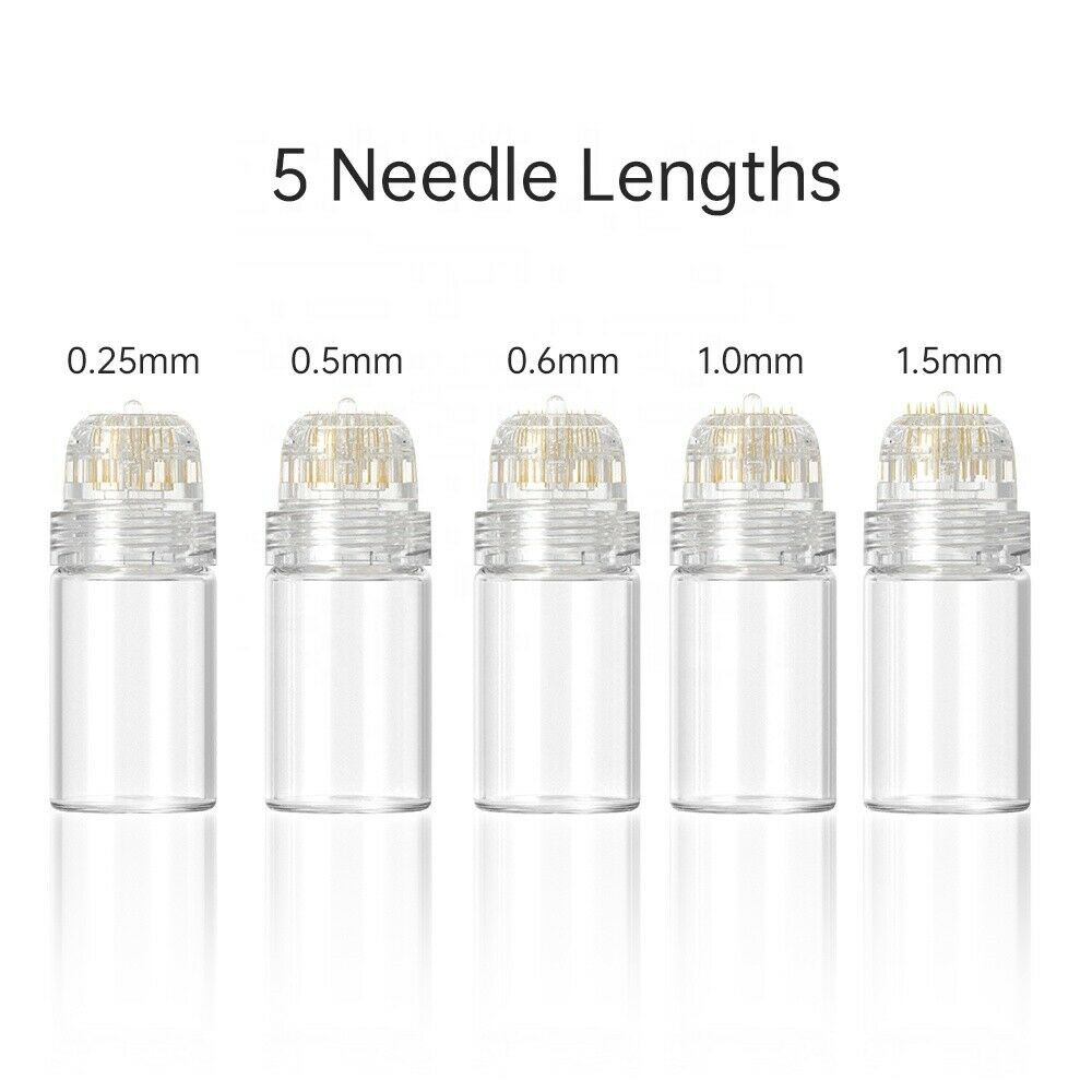 New 1Pcs 20 Pins 0.25~1.5mm Derma Roller With bottle Anti-Wrinkle Ant-Aging Tool