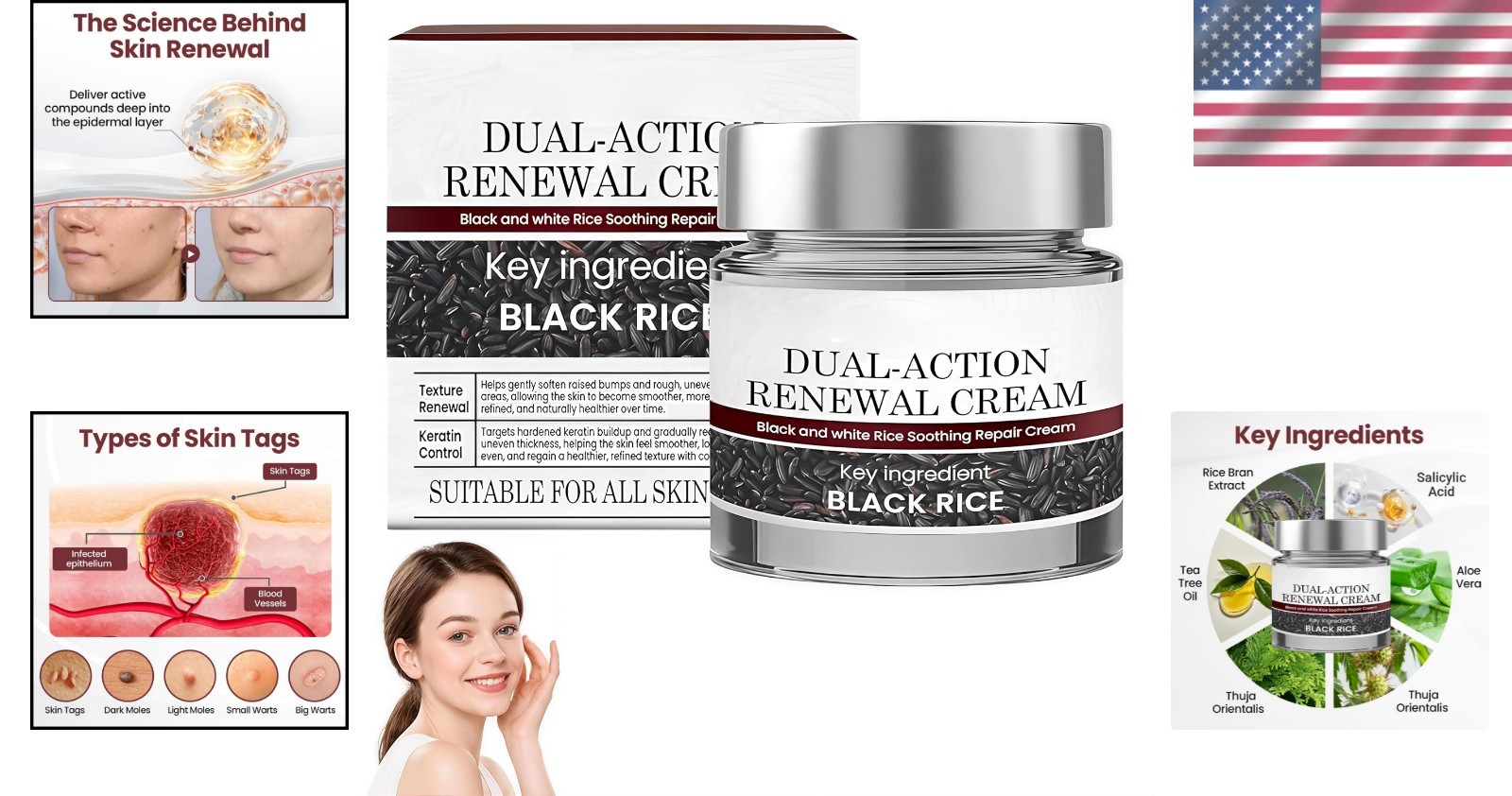 Daily Use Hydrating Renewal Cream with Black Rice – Gel for Smoother Skin