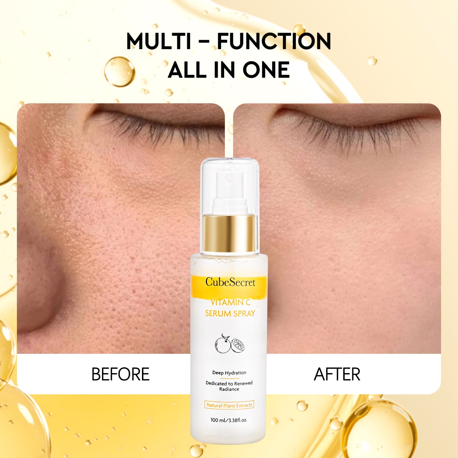 Vitamin C Serum Spray Facial Mist Lightweight Face Skincare Spray 3.38 oz