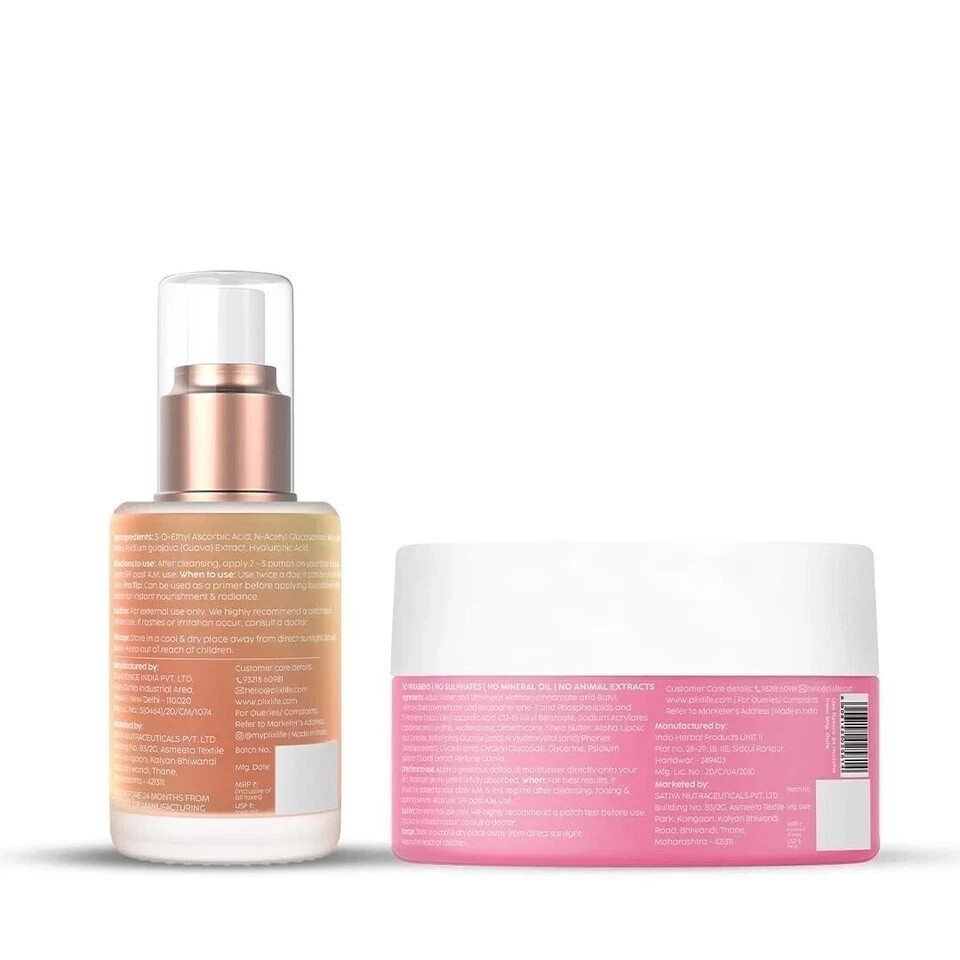 PLIX – 24k Guava Gold Lightweight Face Serum & Moisturizer Combo ( 30 ml + 50g )