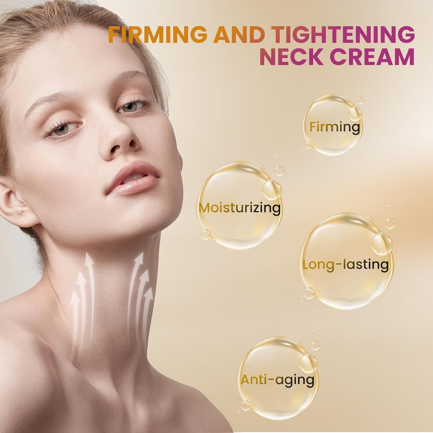 Smooth and Tighten Neck Skin with AH-8 Firming Cream & Massage Roller 4.2 Fl Oz