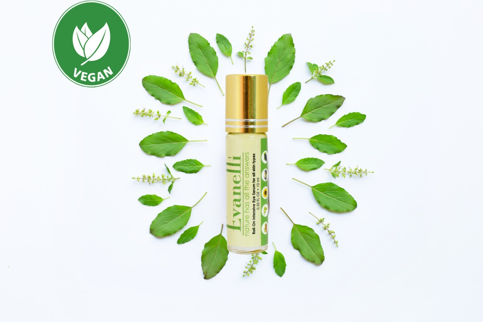 Evanelli Multi-Use Intensive Serum|Deep Hydration, Cooling Rollerball applicator
