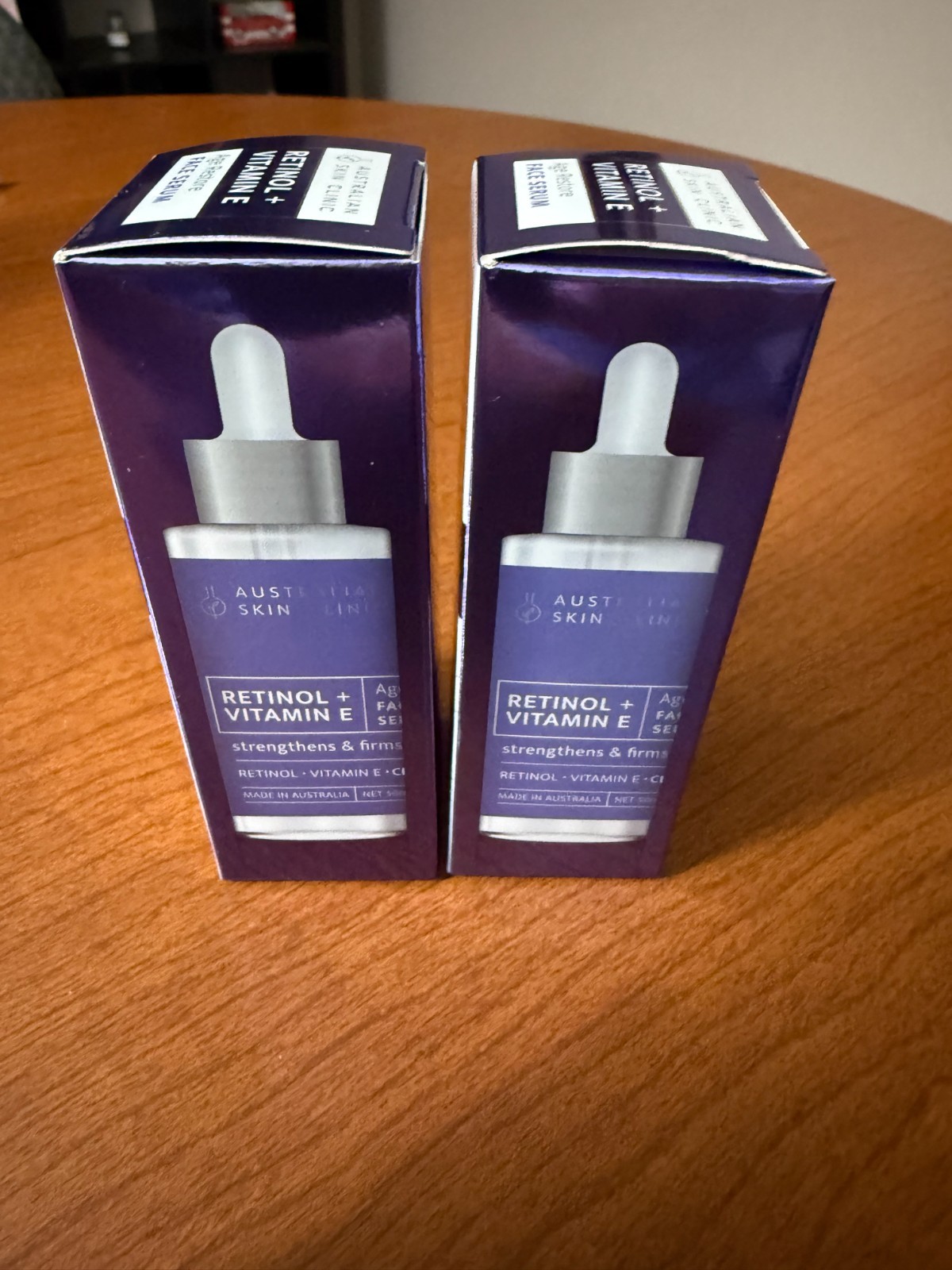 LOT OF 2 Australian Skin Clinic Retinol Vitamin E Face Serum 1.69oz Age Restore
